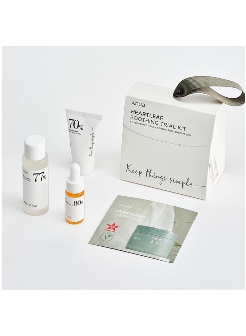 Heartleaf Soothing Trial Kit 4 Step Perfect Daily Routine For Sensitive Skin KITNone
