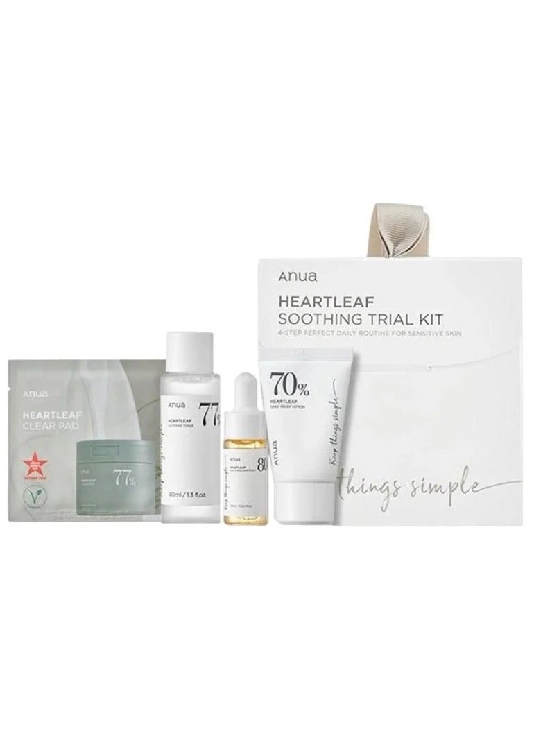 Heartleaf Soothing Trial Kit 4 Step Perfect Daily Routine For Sensitive Skin KITNone