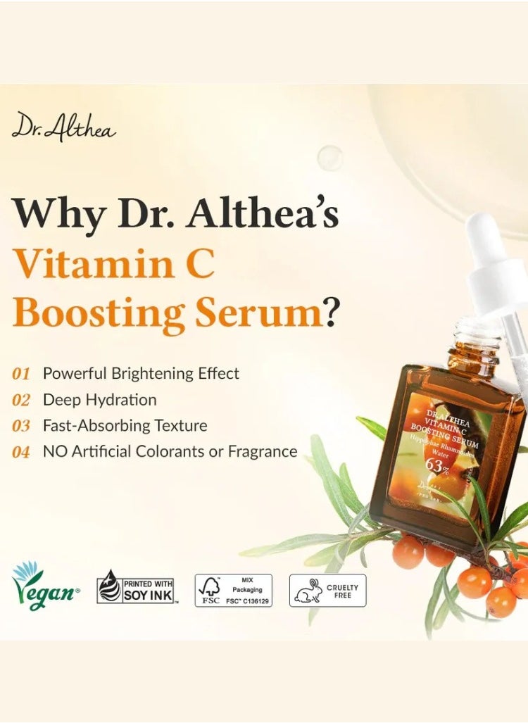 Dr. Althea Vitamin C Boosting Serum – Brightening & Anti-Aging Face Serum, 30ml – Hydrating, Even Skin Tone & Radiant Glow