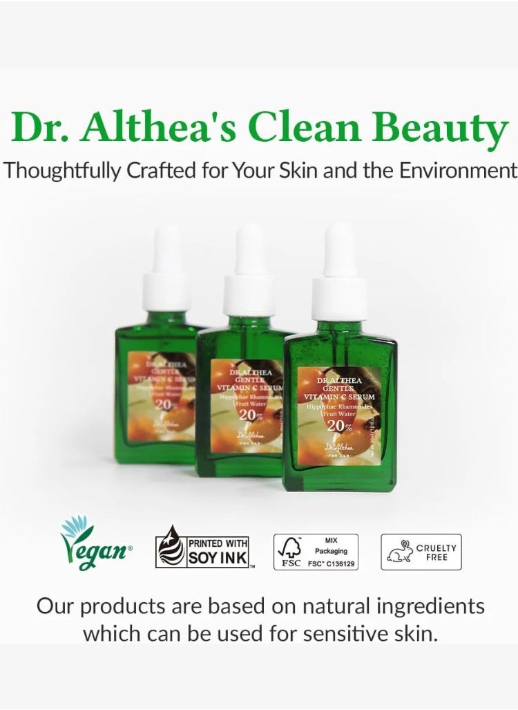Dr. Althea Gentle Vitamin C Serum – Brightening & Hydrating Face Serum, 30ml – Even Skin Tone & Antioxidant Protection