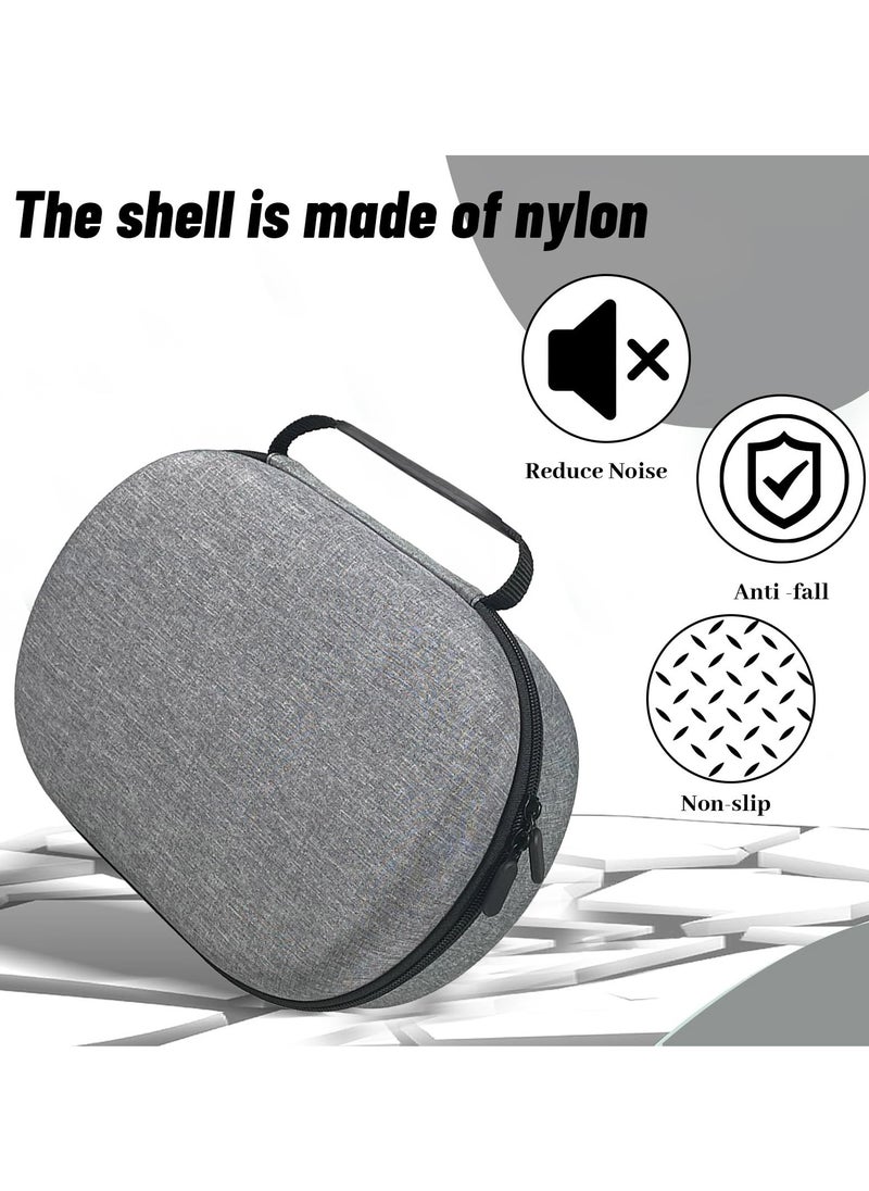 Portable Travel Case for Vision Pro Hard Carrying Case for Apple Vision Pro VR Headset and Accessories EVA Material Double Zipper Design Waterproof Anti Fall Travel Storage Case with compartments