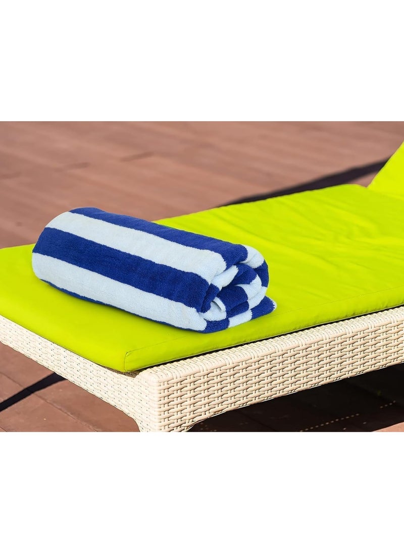 Oversized Beach Towels- Extra Large 100% Organic Cotton Summer Pool Cabana Stripe, Highly Absorbent u0026 Soft Towel Set (70x152 cm)