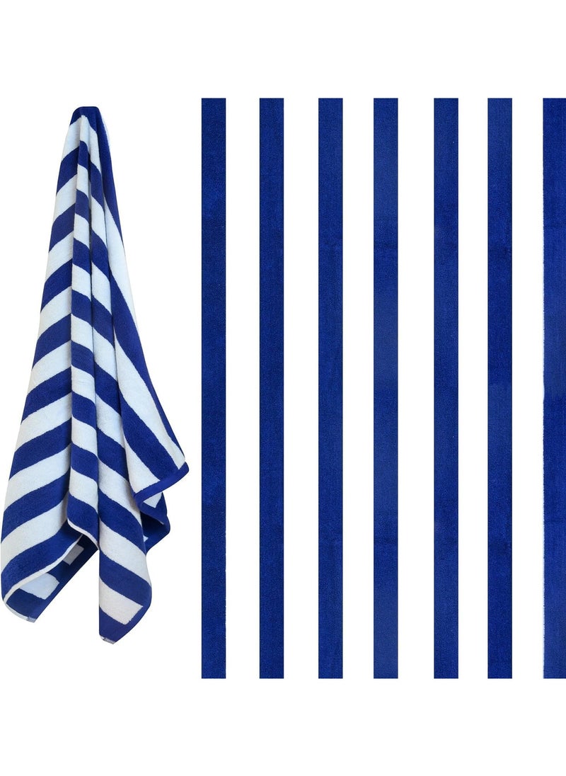 Oversized Beach Towels- Extra Large 100% Organic Cotton Summer Pool Cabana Stripe, Highly Absorbent u0026 Soft Towel Set (70x152 cm)