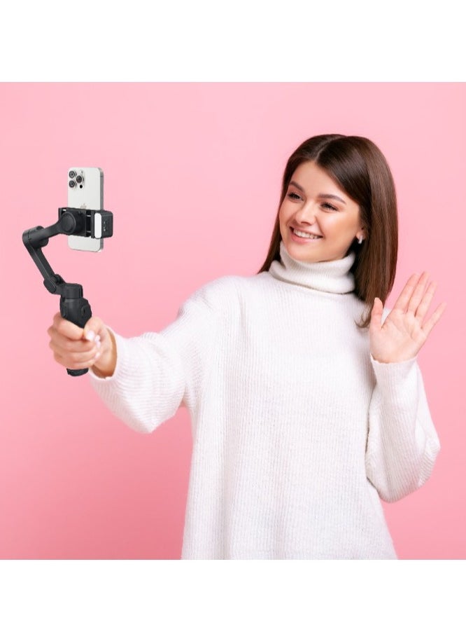 3-Axis Gimbal Stabilizer Magnetic Fill Light for Smartphones Up to 7.72
