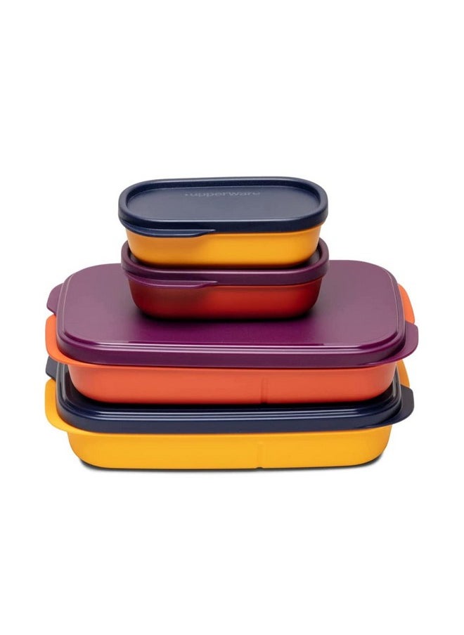 tupperware. Plastic My Lunch Liquid-Tight Lunch Box 590ml 2pc (Multicolour)