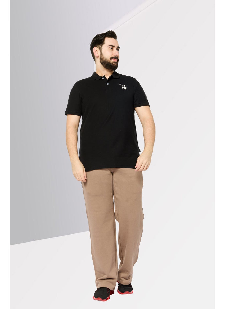 Plein Sport Men Sportswear Fit Short Sleeve Outdoor Polo, Black