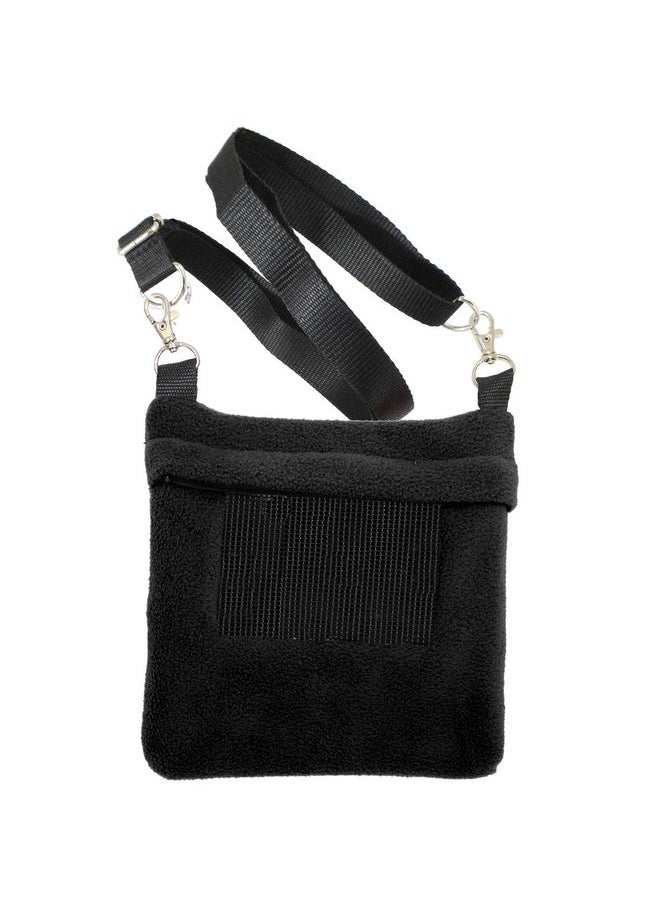 Exotic Nutrition Economy Carry Bonding Pouch (Black) - for Sugar Gliders, Squirrels, Marmosets, Hamsters, Rodents, Rats, Reptiles, & Other Small Pets