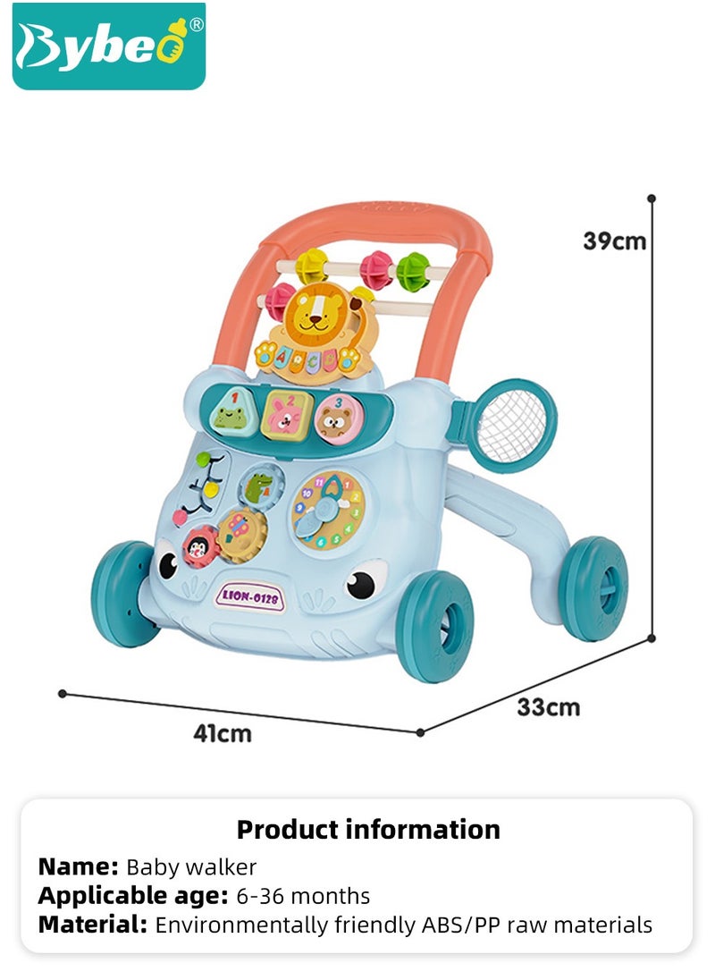 2-in-1 Baby Sit-to-Stand Push Walker u0026 Early Educational Child Activity Center, with Removable Interactive Play u0026 Learning Panel for 6-36 Month Infant Toddlers