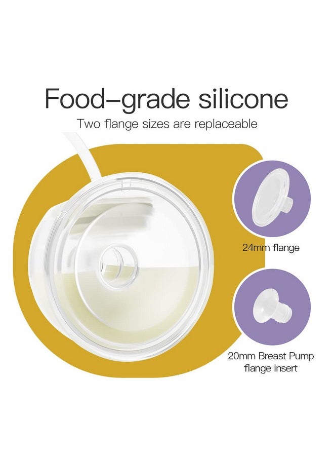 Phanpy Wearable Breast Pump Milk Collector Cup, New Cup Parts, Original Phanpy Breast Pump Replacement Accessories, 24 mm Flange and 20mm Insert Included, 15 oz / 420 ml, 2 Piece