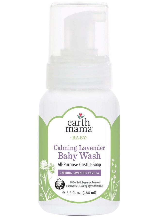 Earth Mama Calming Lavender Baby Wash with Gentle Castile Soap for Sensitive Skin, 5.3-Fluid Ounce
