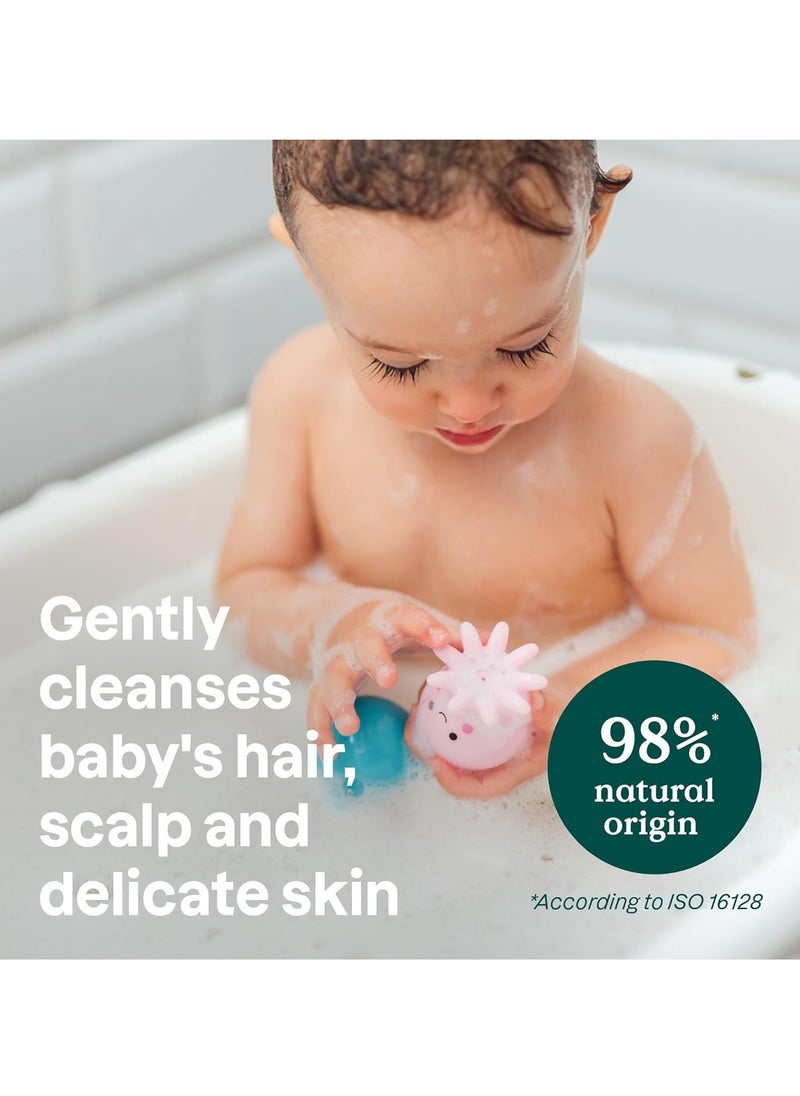 2 in 1 Hair and Body Foaming Baby Wash EWG Verified Shampoo Soap Dermatologically Tested Made with Naturally Derived Ingredients Vegan Unscented 295 mL