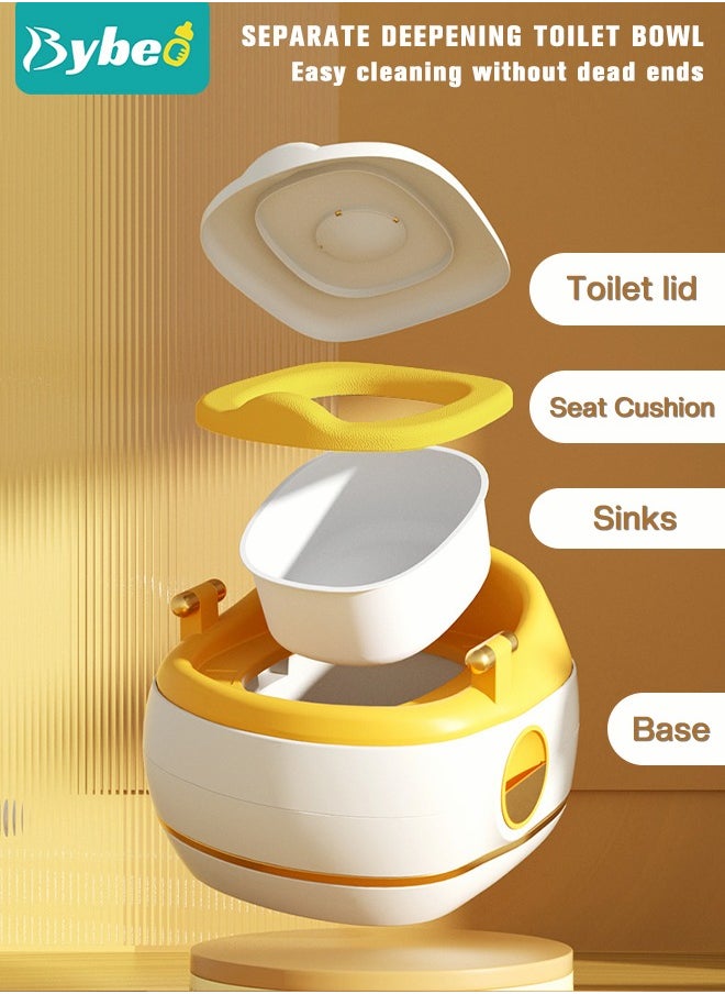 3 in 1 Kids Potty Training Seat with Anti-Slip Step Stool, Baby Toddler Luxcious Toilet Seats for Boys and Girls Multifunctional Toddler Bathroom Essential Easy to Clean and Use