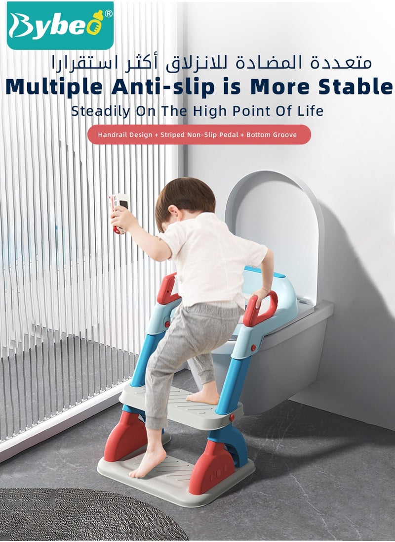 Kids Potty Training Seat, Upgrade Baby Toddler Toilet Seats for Boys u0026 Girls With Sturdy Triangular Structure and Enlarged Anti Slip Pedal Adjustable Height