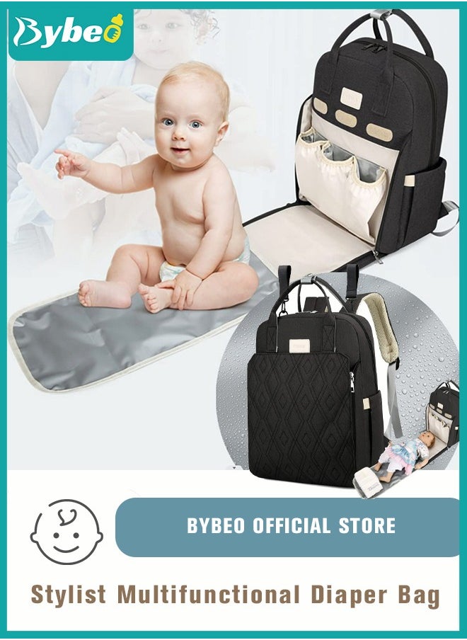 Fashionable Baby Diaper Backpack with Changing Station Waterproof Large Capacity Multifunction Maternity Mummy Bags