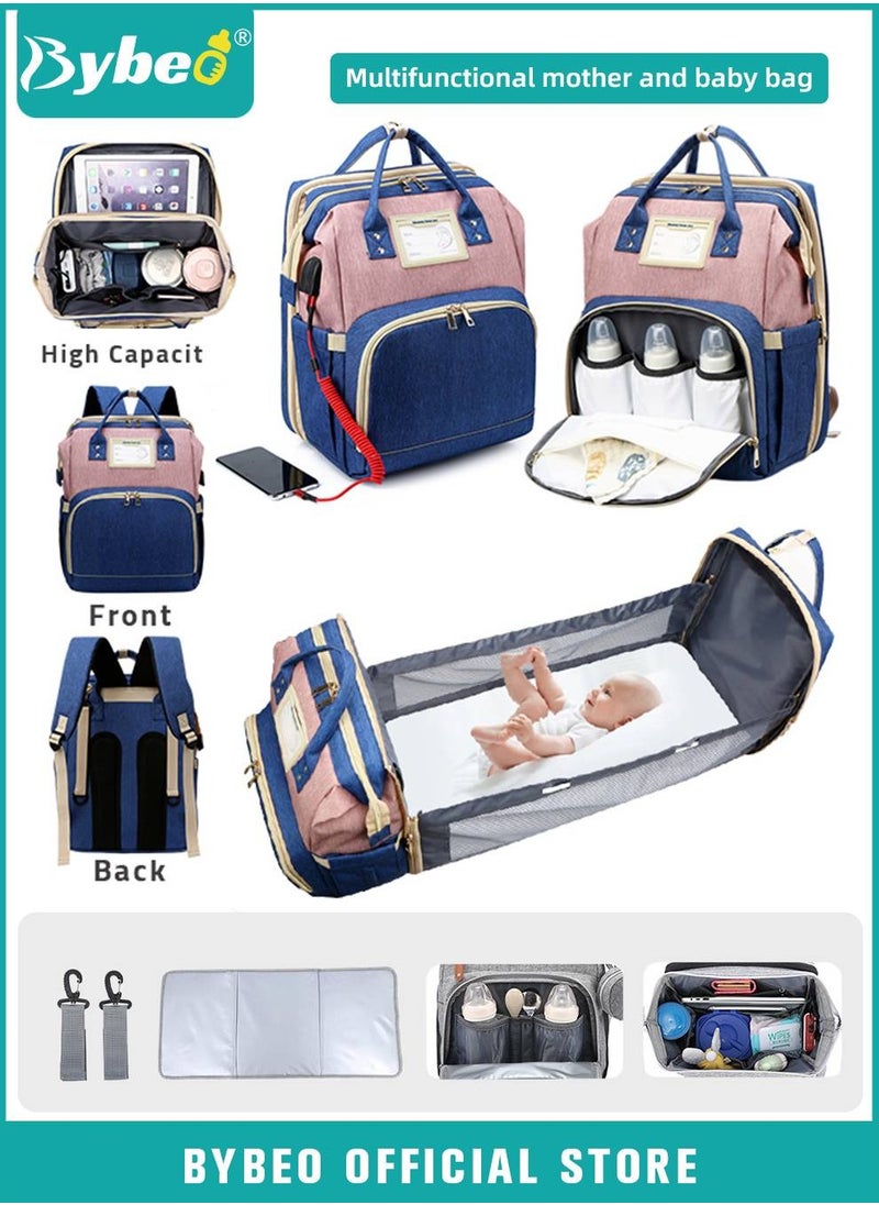 2024 New Style Baby Diaper Bag Backpack, Multifunction Diapers Changing Station for Boys Girls Outdoor and Travel, Infant Shower Gifts, Large Capacity, 900d Oxford, USB Port