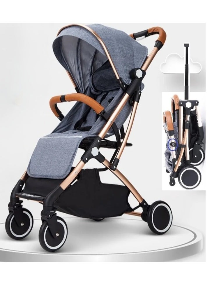 Baby Stroller Plane Lightweight Portable Travelling Pram-Grey