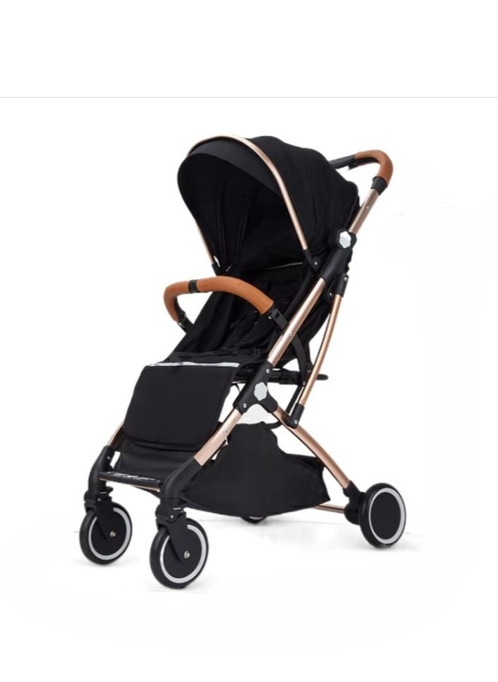 Baby Stroller Plane Lightweight Portable Travelling Pram-Black