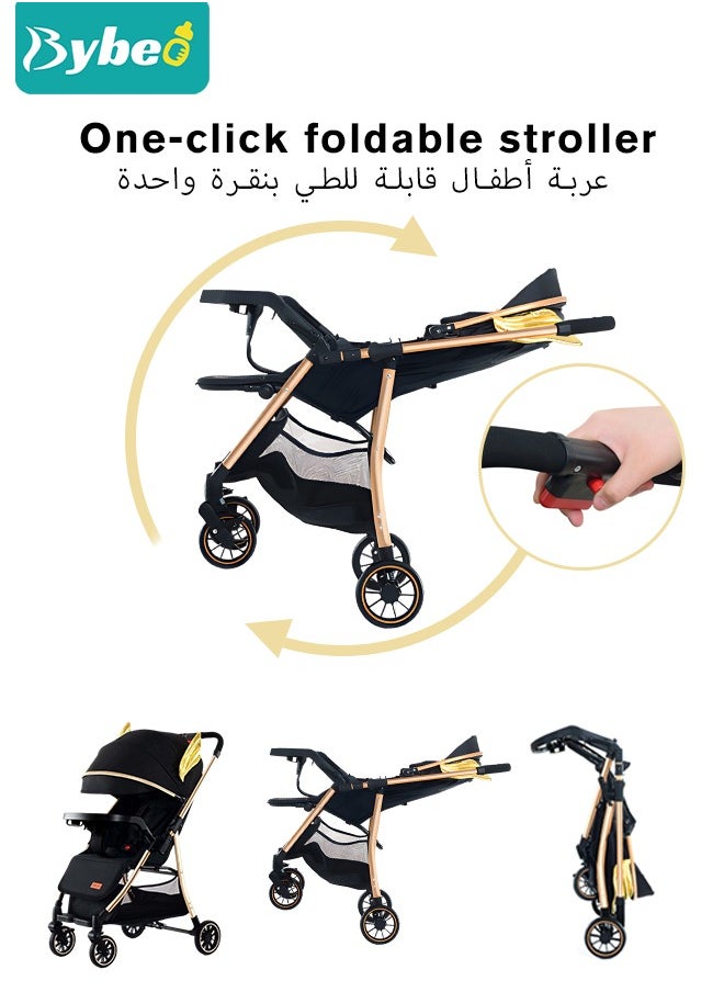 Baby Lightweight Strollers for Toddlers Kids, Infant Portable Travel Stroller With Compact Design, Quick Collect, Sit Lying, 5 Point Safety Harness