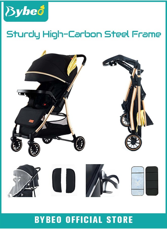 Baby Lightweight Strollers for Toddlers Kids, Infant Portable Travel Stroller With Compact Design, Quick Collect, Sit Lying, 5 Point Safety Harness