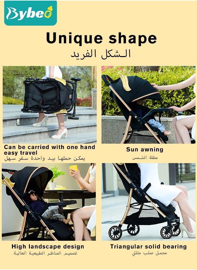 Baby Lightweight Strollers for Toddlers Kids, Infant Portable Travel Stroller With Compact Design, Quick Collect, Sit Lying, 5 Point Safety Harness