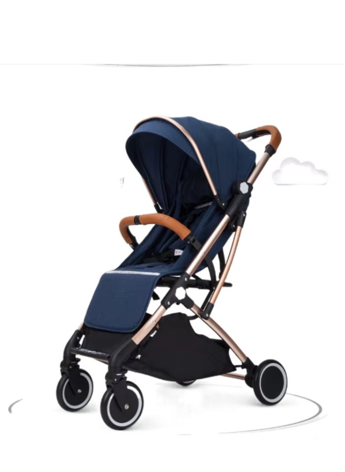 Baby Stroller Plane Lightweight Portable Travelling Pram-Blue