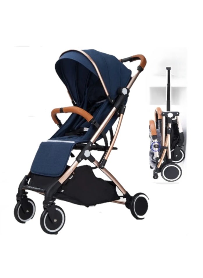 Baby Stroller Plane Lightweight Portable Travelling Pram-Blue