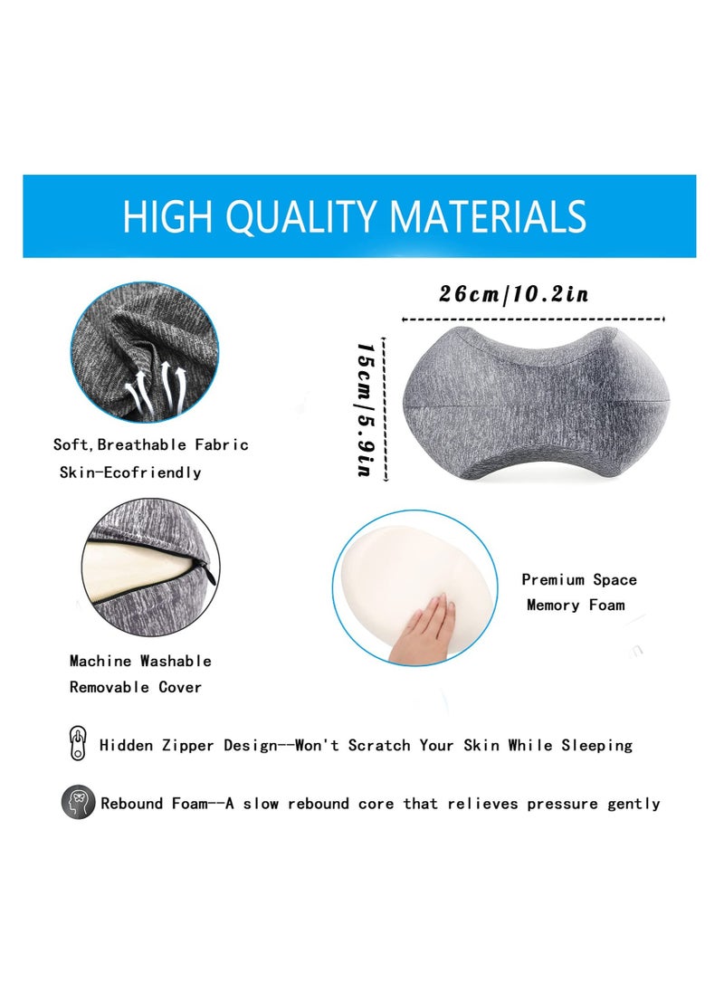 Ergonomic Memory Foam Knee Pillow for Side Sleepers - Cooling Leg Support for Back Pain Relief, Sciatica u0026 Pregnancy Comfort