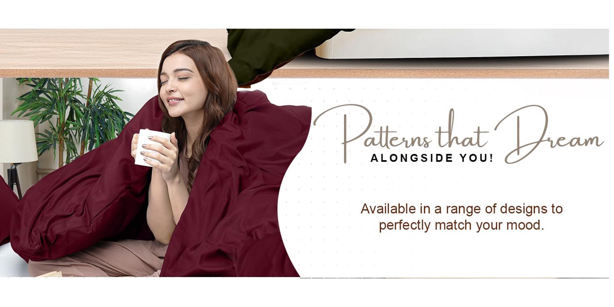 Reversible Solid Comforter Double Bed Blanket for Winter//Double/GSM- 220, Pink-Violet, 220 X 240 Cm