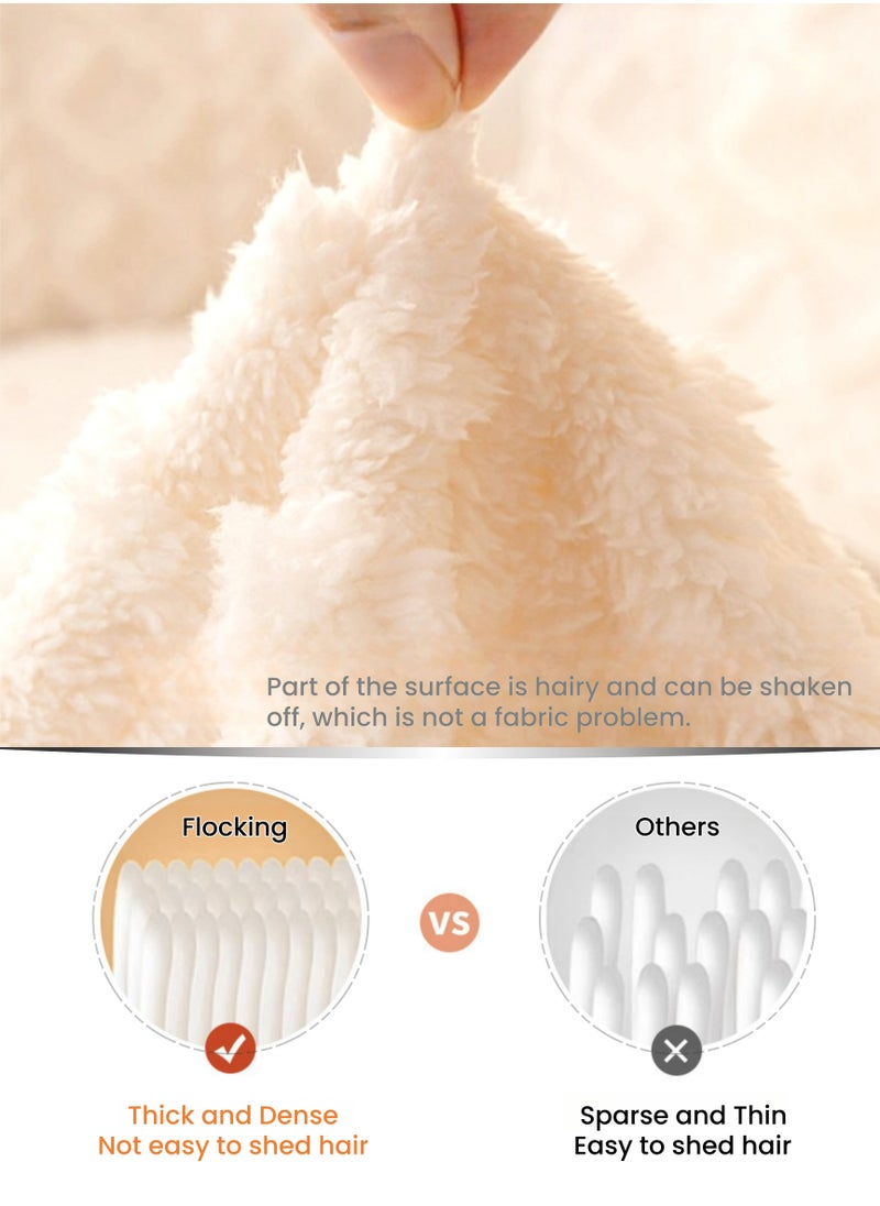 Double-sided Velvet Coral Velvet Blanket,Beige All Seasons Blanket,Cozy Soft and Thickened,Waffle and Delicate Fluff Double-sided,for Bed, Couch,Sofa, Chair Throw Blanket, Air Conditioning Quilts, O