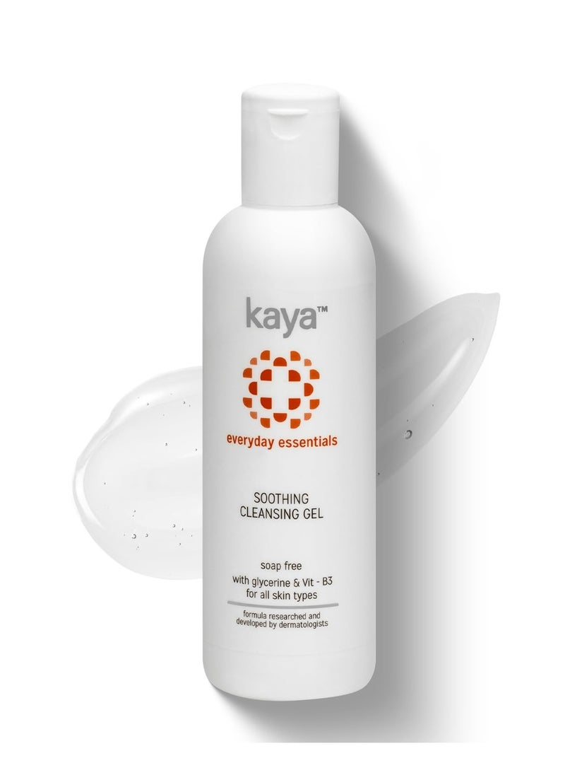 Kaya Clinic Soothing Cleansing Gel | Soap Free & Gentle Face Wash | With Niacinamide For Daily Use | All Skin Types | 200Ml