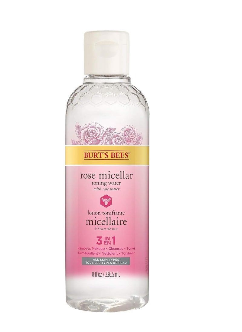 Burt's Bees Micellar Facial Cleansing Water with Rose Water, 8 Oz (Package May Vary)