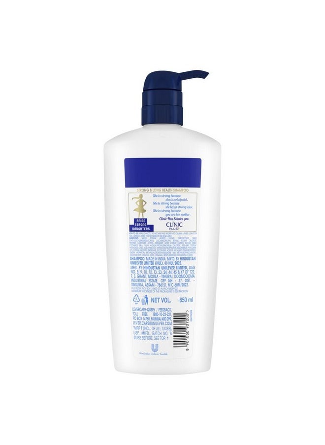 Strong & Long Shampoo 650 Ml|| With Milk Proteins & Multivitamins For Healthy And Long Hair - Strengthening Shampoo For Hair Growth
