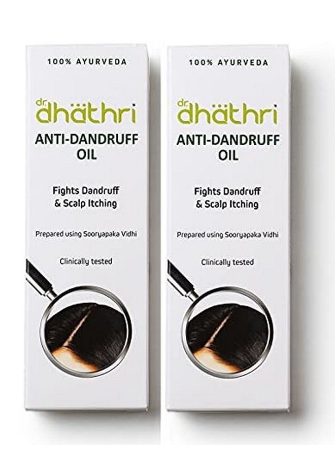 Anti Dandruff Oil - 100Ml Pack Of 2 | Anti Dandruff Hair Oil | Herbal Hair Oil For Dandruff And Itchy Scalp | Ayurvedic Hair Oil For Dandruff Treatment | Dhathri Hair Oil For Men And Women