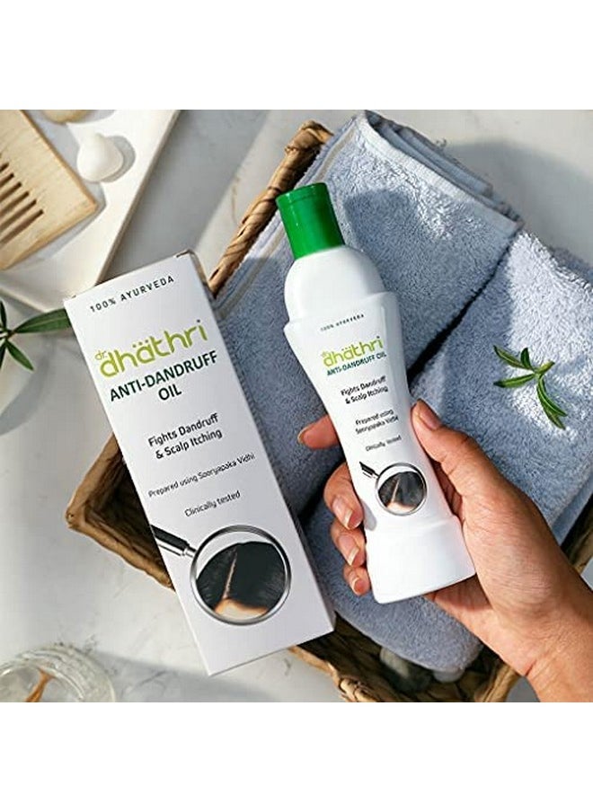 Anti Dandruff Oil - 100Ml Pack Of 2 | Anti Dandruff Hair Oil | Herbal Hair Oil For Dandruff And Itchy Scalp | Ayurvedic Hair Oil For Dandruff Treatment | Dhathri Hair Oil For Men And Women