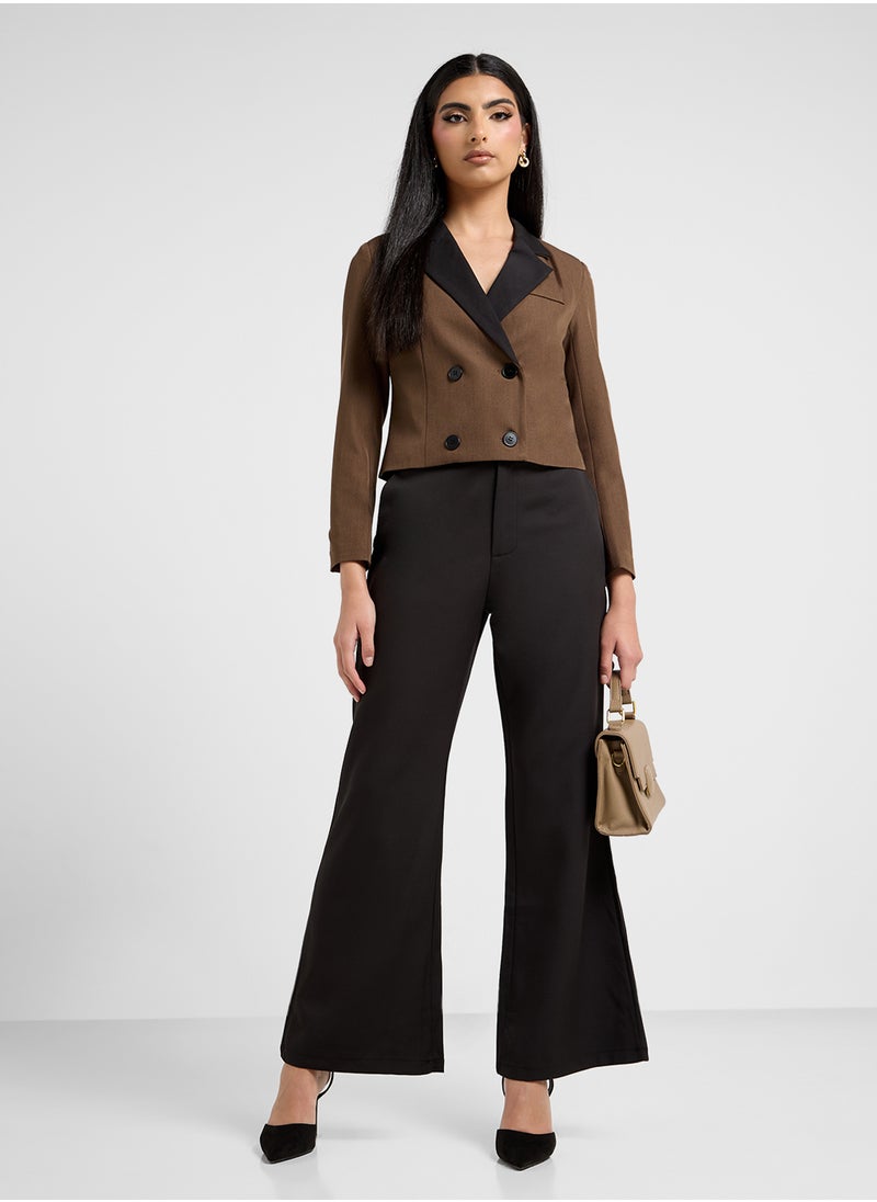 Blazer With Contrast Lapel