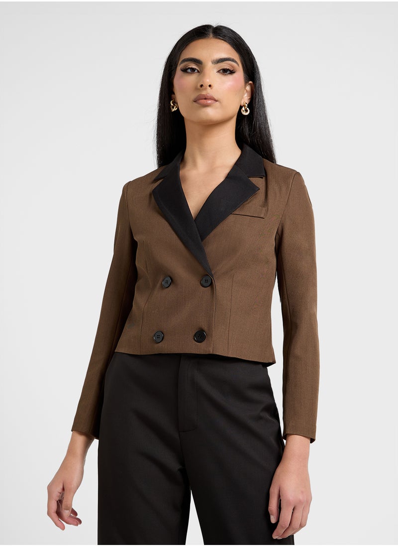 Blazer With Contrast Lapel
