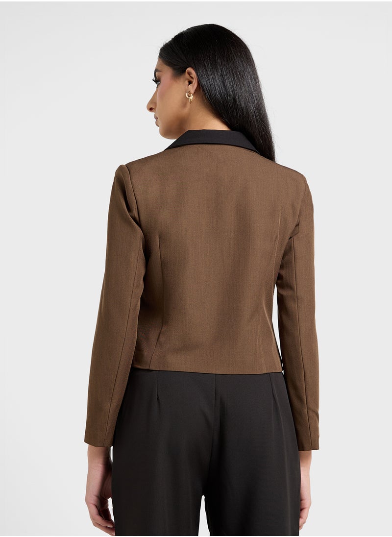 Blazer With Contrast Lapel