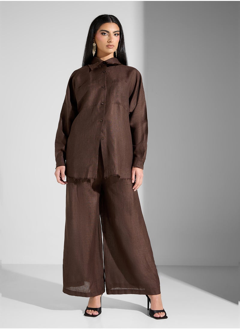 COLLARED NECK 2PCS SET