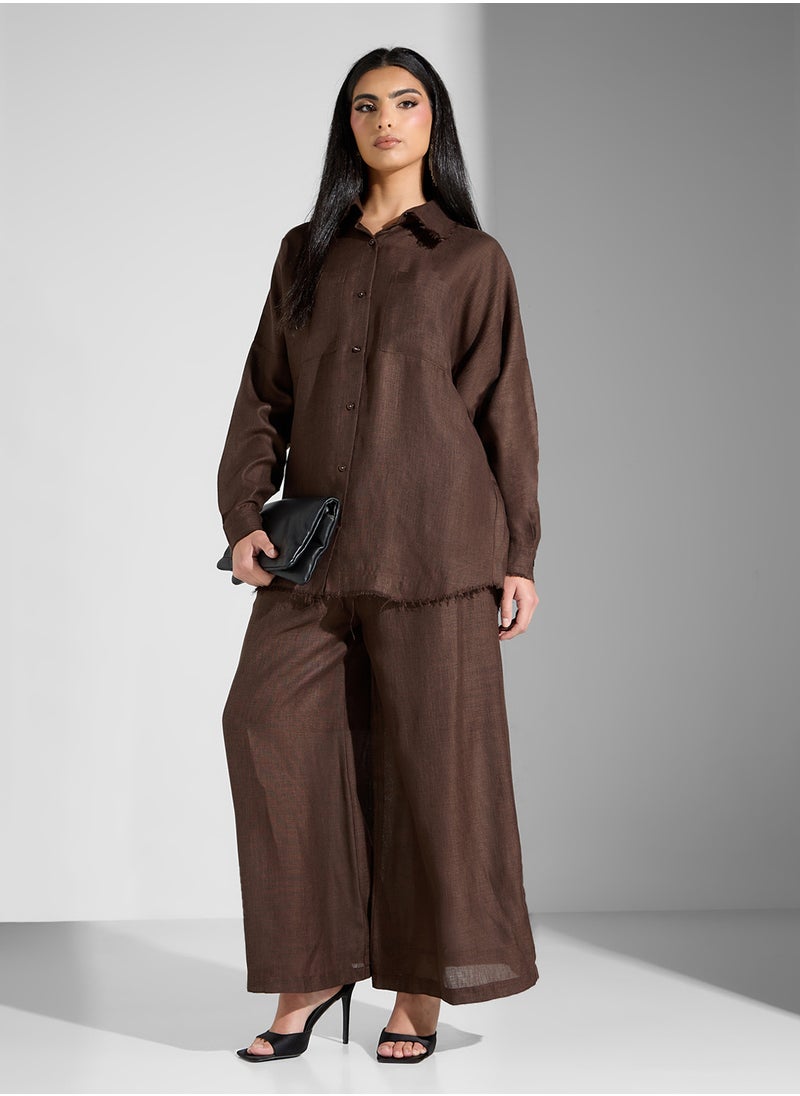 COLLARED NECK 2PCS SET