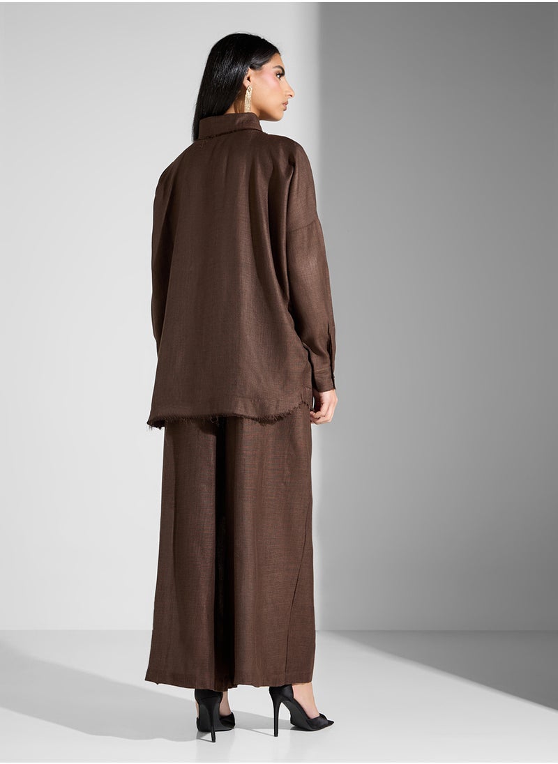 COLLARED NECK 2PCS SET