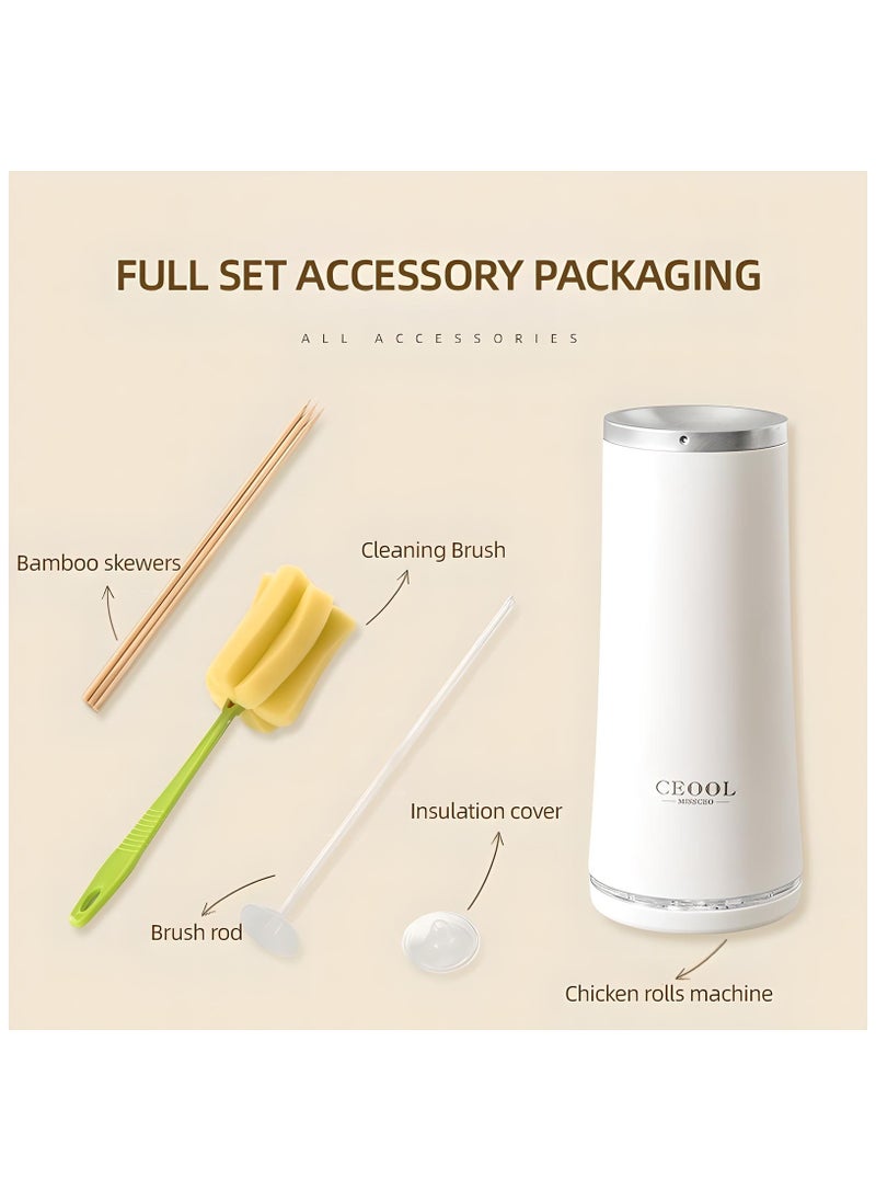 Electric Egg Sausage Machine, Egg Roll Sausage Breakfast Maker, Smart Egg Boiler, Automatic Rising Egg Roll Maker, Steaming u0026 Boiling Cookware