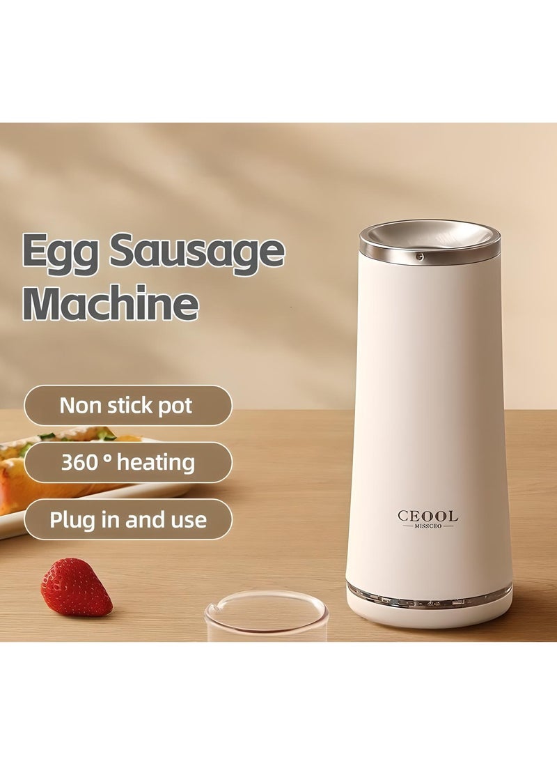 Electric Egg Sausage Machine, Egg Roll Sausage Breakfast Maker, Smart Egg Boiler, Automatic Rising Egg Roll Maker, Steaming u0026 Boiling Cookware