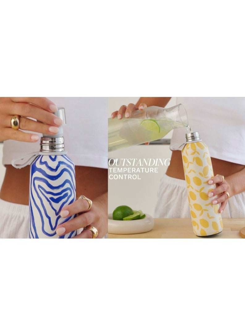 Insulated Water Bottle (17oz) Stylish Stainless Steel Water Bottles Durable Metal Water Bottle Stays Hot or Cold Anti-Slip, Leak-Proof Reusable Water Bottle - Femme Fatale - Water Bottle