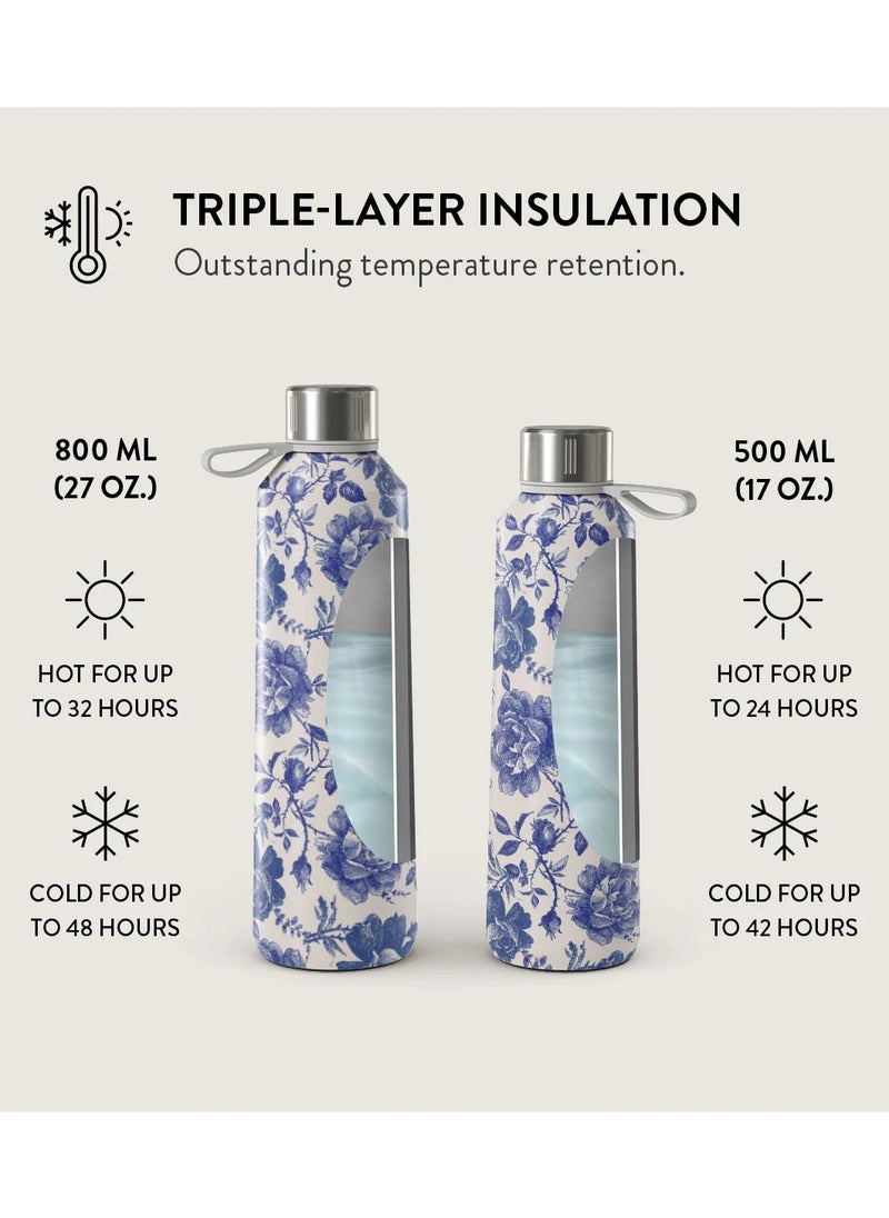 Insulated Water Bottle (17oz) Stylish Stainless Steel Water Bottles Durable Metal Water Bottle Stays Hot or Cold Anti-Slip, Leak-Proof Reusable Water Bottle - Femme Fatale - Water Bottle