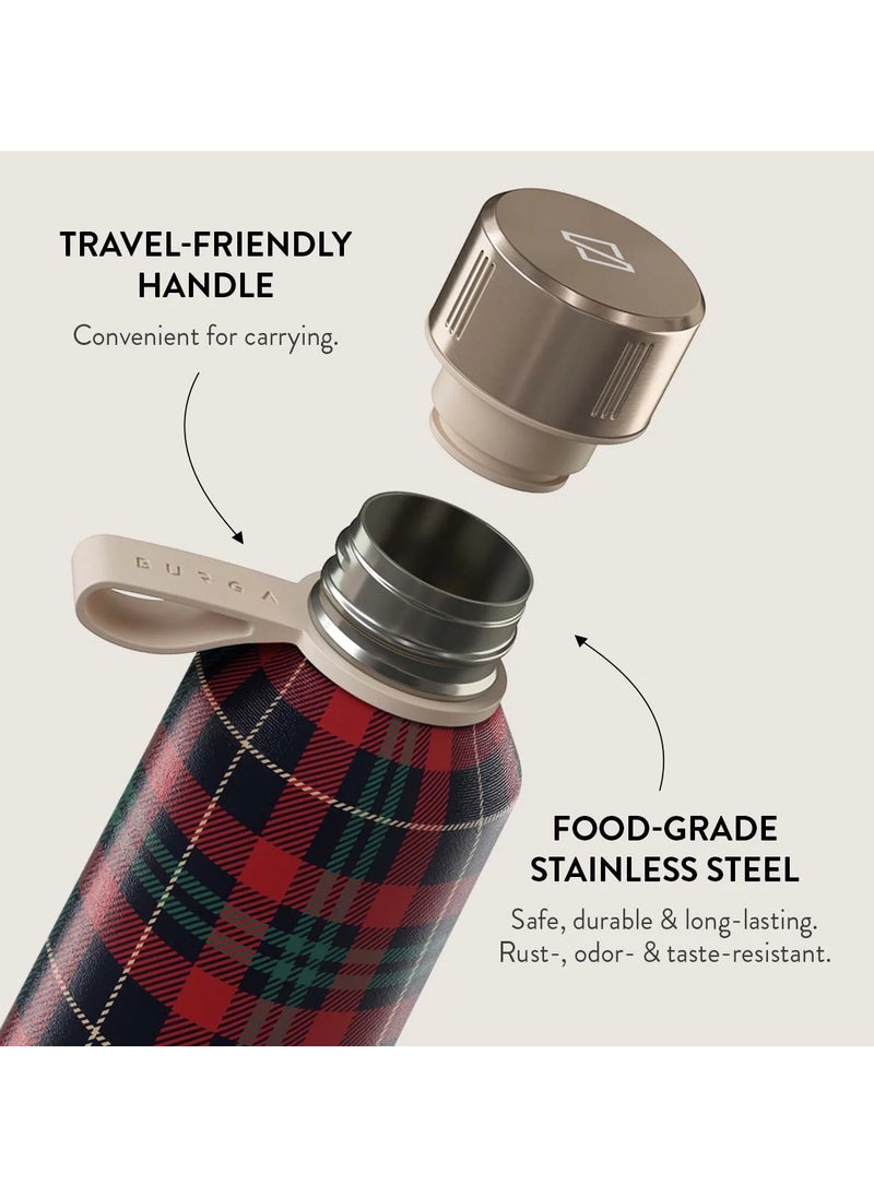 Insulated Water Bottle (17oz) Stylish Stainless Steel Water Bottles Durable Metal Water Bottle Stays Hot or Cold Anti-Slip, Leak-Proof Reusable Water Bottle -Sweater Weather - Water Bottle