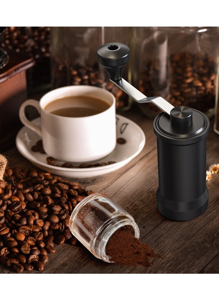 Manual Coffee Grinder, Ceramic Burr Coffee Grinder Manual Adjustable for Fine/Coarse Grind, Portable Spice Grinder with Cleaning Brush for Home, Travel, Camping