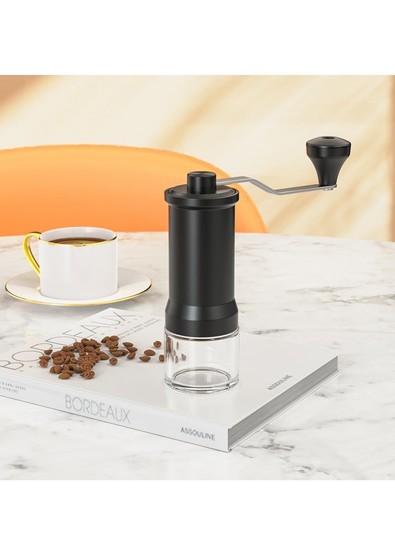Manual Coffee Grinder, Ceramic Burr Coffee Grinder Manual Adjustable for Fine/Coarse Grind, Portable Spice Grinder with Cleaning Brush for Home, Travel, Camping