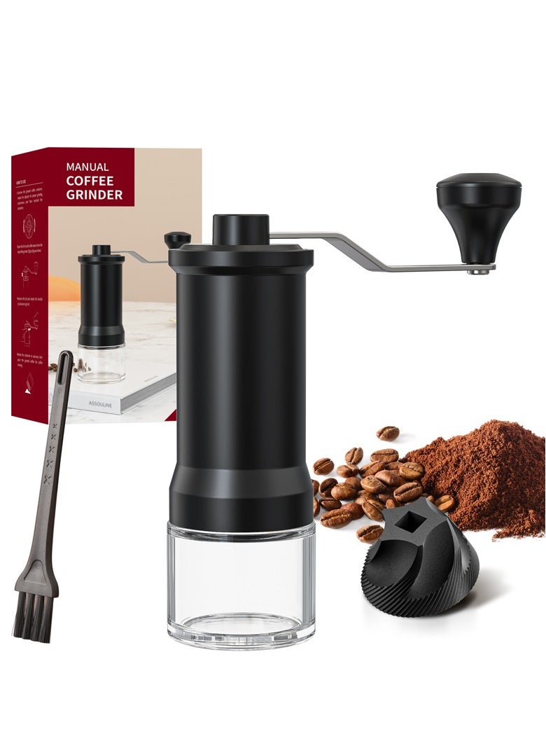 Manual Coffee Grinder, Ceramic Burr Coffee Grinder Manual Adjustable for Fine/Coarse Grind, Portable Spice Grinder with Cleaning Brush for Home, Travel, Camping