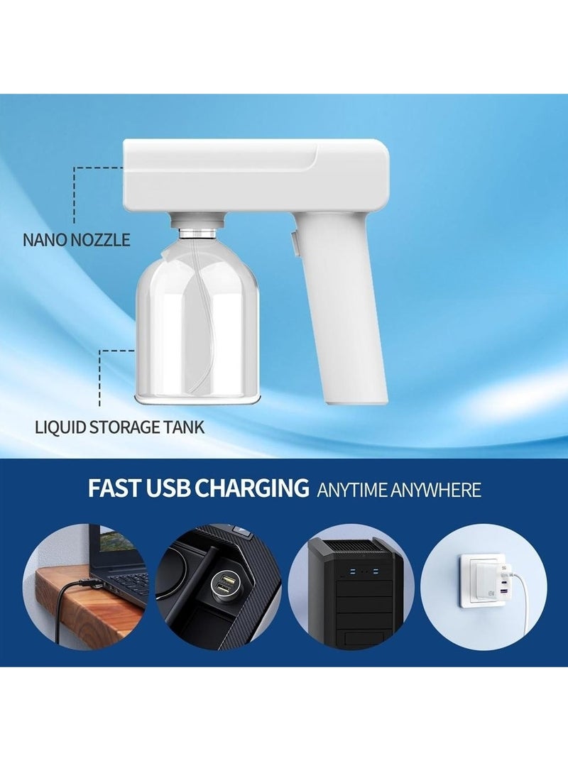 Portable Handheld Electrostatic ULV Sprayer with Adjustable Spray Volume for Effective Touchless Sanitization Wireless Rechargeable Fogger Gun