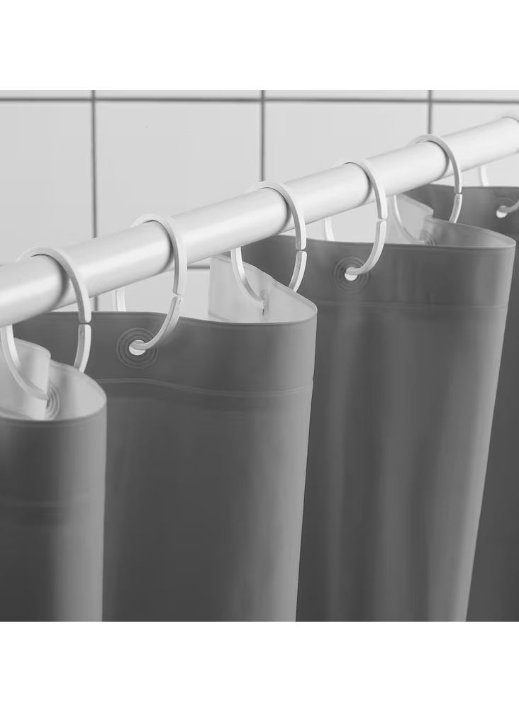 Shower Curtain - Bath Curtain Grey (Water-Resistant Surface PEVA) 180x200 cm